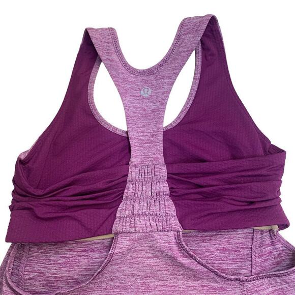 Lululemon Turbo Athletic Women's Tank Top Heathered Dewberry Purple Size 4 - Picture 7 of 10